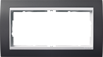 Gira Event Антрацит/Бел.глянц. Рамка 2-ая без перегородки 1002328