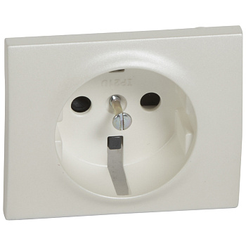 Legrand Galea Life Жемчуг Накладка розетки с/з, с защитными шторками 771521