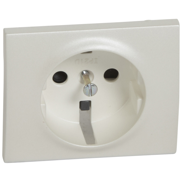 Legrand Galea Life Жемчуг Накладка розетки с/з, с защитными шторками 771521