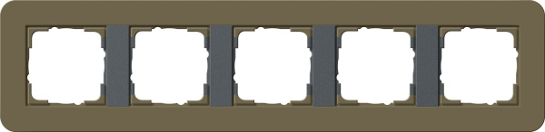 Gira E3 Дымчатый/Антрацит Рамка 5-ая 0215426