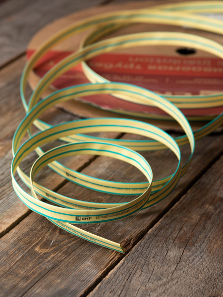 Купить EKF PROxima Термоусаживаемая трубка ТУТ нг 8/4 жел-зел рулон