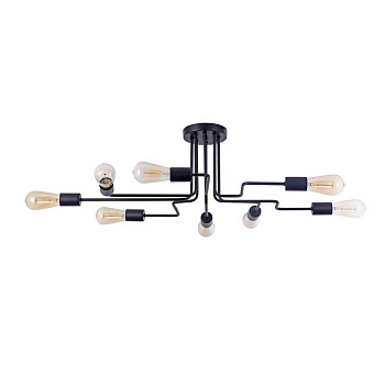 Maytoni Loft Gilbert Черный Потолочный светильник 8xE27 60W T532CL-08B