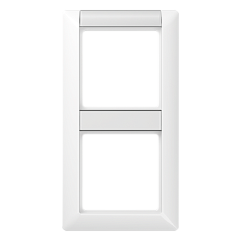 JUNG Рамка 2-кратная с полем для надписи для горизонтальной и вертикальной установки белая AS582NAWW