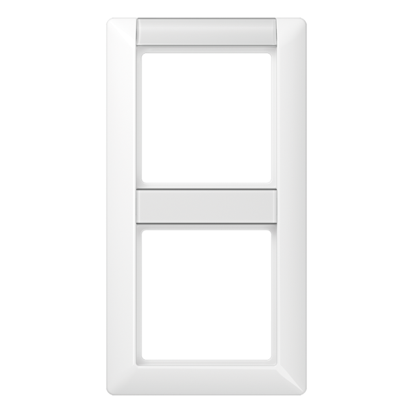 JUNG Рамка 2-кратная с полем для надписи для горизонтальной и вертикальной установки белая AS582NAWW