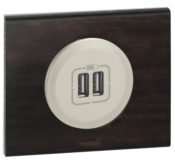 Купить Legrand Celiane Титан Накладка Розетки USB 2-ой 068556