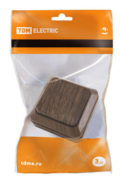 Купить TDM Переключатель на 2 направления 1-кл. открытой установки IP20 10А, бук "Ладога" SQ1801-0029