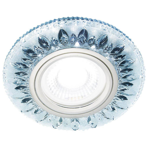 Ambrella Встраиваемый точечный светильник со светодиодной лентой S305 CH хром/прозрачный хрусталь/MR16+3W(LED COLD)