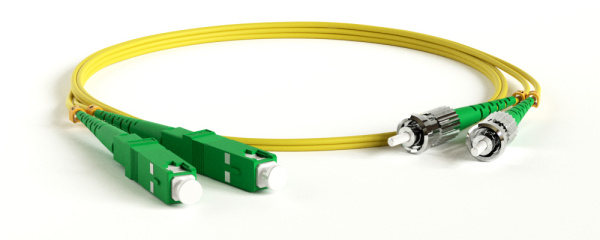 Hyperline FC-D2-9-SC/AR-ST/AR-H-10M-LSZH-YL Патч-корд волоконно-оптический (шнур) SM 9/125 (OS2), ST/APC-SC/APC, 2.0 мм, duplex, LSZH, 10 м 250729