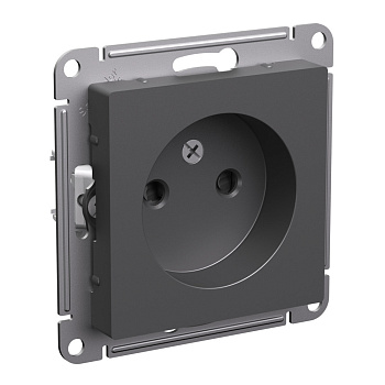 Systeme Electric AtlasDesign Базальт Розетка б/з со шторками, 16А, механизм