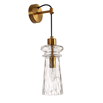 Odeon Light 4998/1W MODERN ODL23 301 бронзовый/прозрачный/металл/стекло Бра E14 1*40W PASTI