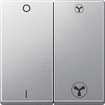 SE Merten SM Алюминий Две клавиши для механизма выключателя вентилятора MTN435060