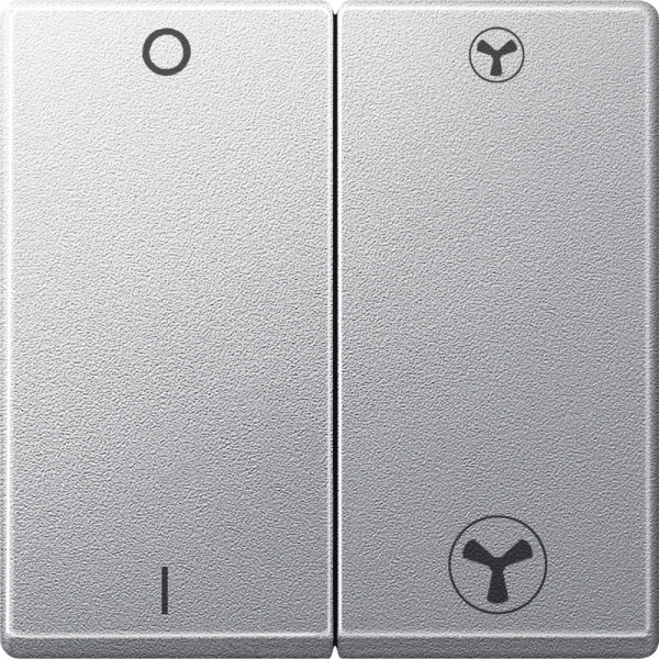 SE Merten SM Алюминий Две клавиши для механизма выключателя вентилятора MTN435060