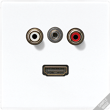 JUNG LS 990 Бежевая Розетка HDMI 2xCinch Audio (RCA) / Stereo Jack (TRS 3.5 mm) / HDMI MALS1082