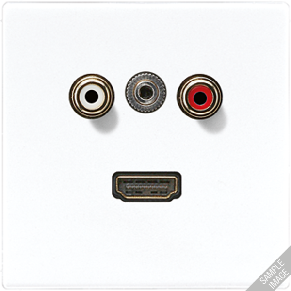 JUNG LS 990 Бежевая Розетка HDMI 2xCinch Audio (RCA) / Stereo Jack (TRS 3.5 mm) / HDMI MALS1082