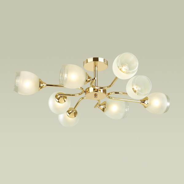 Lumion 4546/8C COMFI LN21 048 золотой, белый Люстра потолочная E27 8*60W 220V JOLENE Купить Lumion 4546/8C COMFI LN21 048 золотой, белый Люстра потолочная E27 8*60W 220V JOLENE