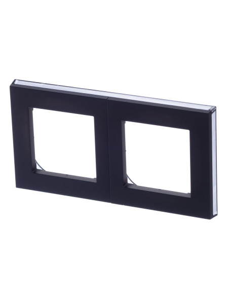 Купить ABB EPJ Levit антрацит / дымчатый чёрный Рамка 2 поста 2CHH015020A6063