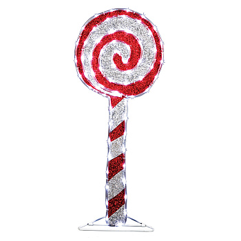 NEON-NIGHT Фигура "Леденец" бархатная, с постоянным свечением, размеры 75 см (65 ТЕПЛО-БЕЛЫХ светодиодов) 514-041