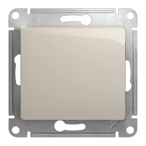 Systeme Electric Glossa Молочный Переключатель 1-клавишный, сх.6,10AX