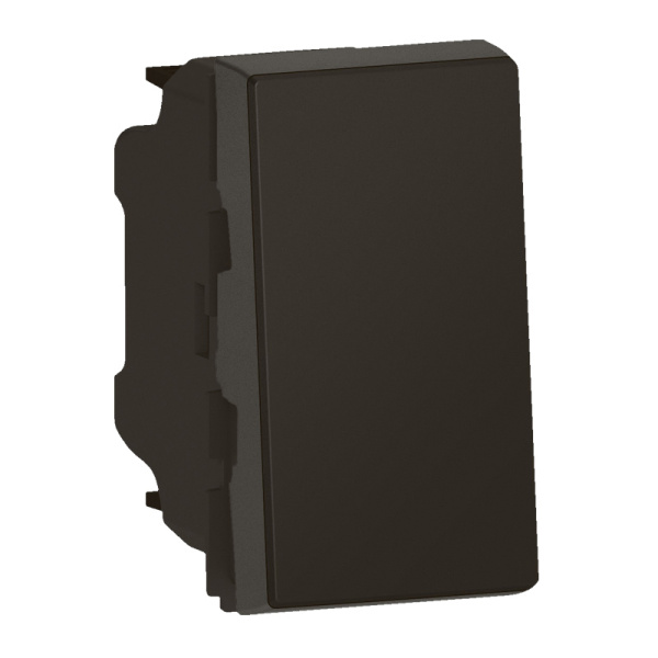 Купить Legrand Mosaic Матовый черный Кнопочный выключатель, программа, 1 модуль, 6 A 079130L