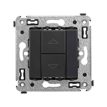 DKC Механизм управления рольставней в стену, "Avanti", "Черный матовый"