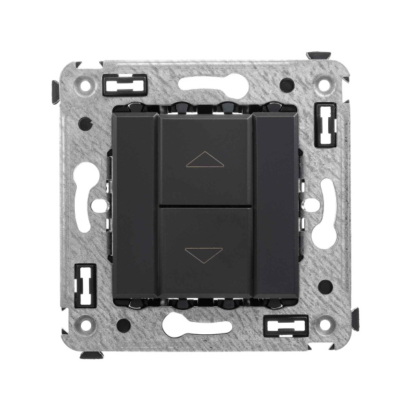 DKC Механизм управления рольставней в стену, "Avanti", "Черный матовый"