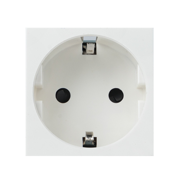 Купить EKF PROxima Розетка 45х45 (2 модуля), с заземлением. белая, прямая