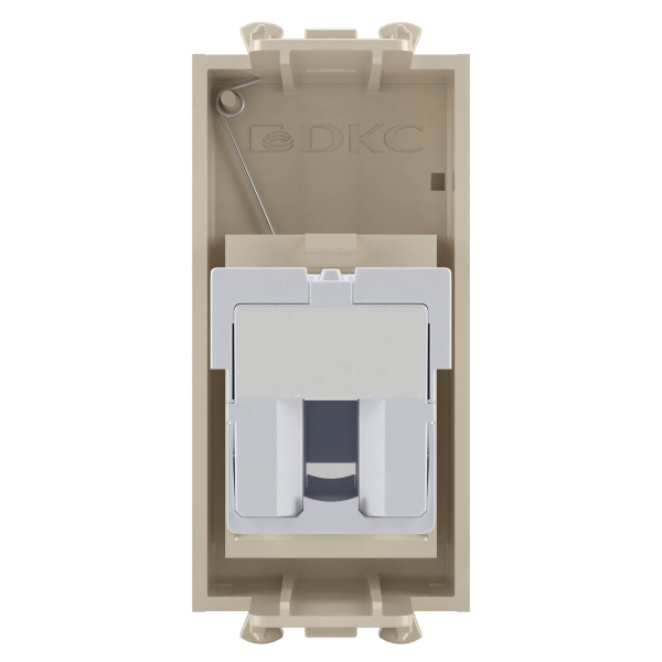 Купить DKC Телефонная розетка RJ-12 модульная, "Avanti", "Ванильная дымка", 1 модуль