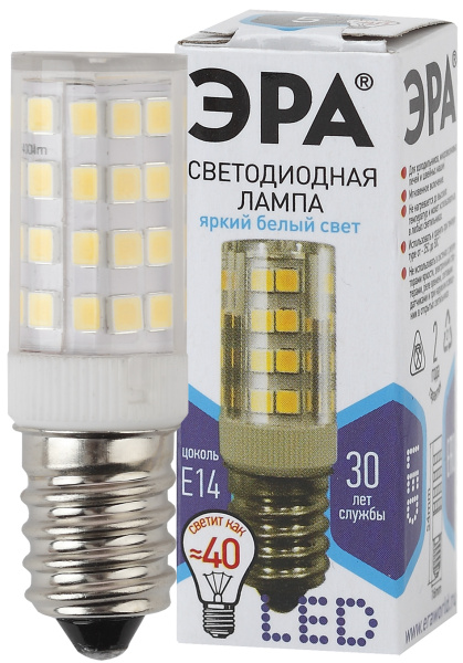 ЭРА LED T25-5W-CORN-840-E14 (диод, капсула, 5Вт, нейтр, E14)