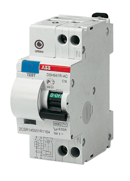 ABB DSH941R Дифференциальный автоматический выключатель 1P+N 25A 30mA (AC) хар. C 2CSR145001R1254 ABB DSH941R Дифференциальный автоматический выключатель 1P+N 25A 30mA (AC) хар. C 2CSR145001R1254
