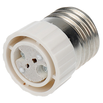 Переходник цокольный E27-GU5.3 белый Rexant 11-8857