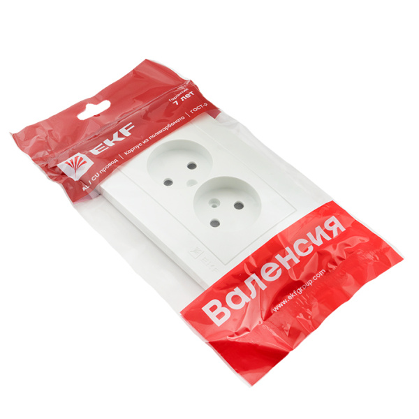 Купить EKF PROxima Валенсия лицевая панель розетка 2-местной б/з 10А жемчуг с защ. штор.