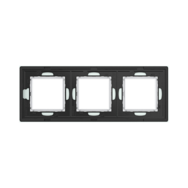 Купить DKC Рамка из натурального стекла, "Avanti", светло-зеленая, 3 поста (6 мод.)