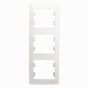 Systeme Electric Glossa Перламутр Рамка 3-ая, вертикальная