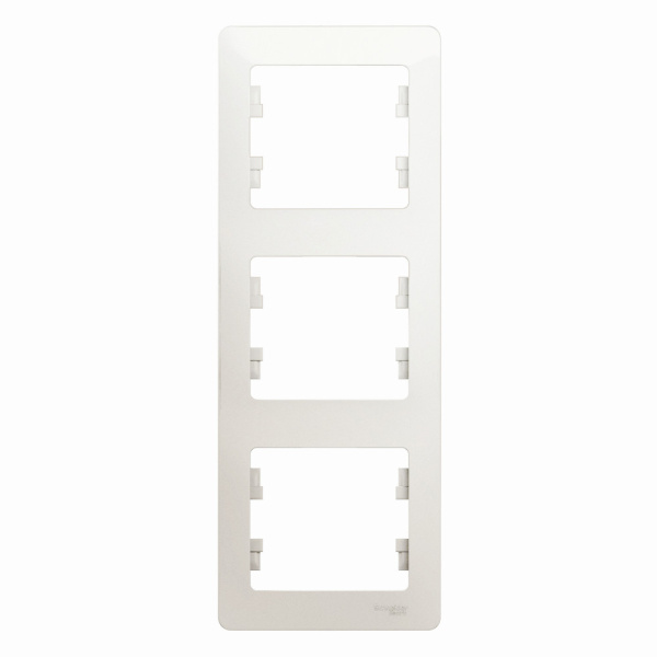 Systeme Electric Glossa Перламутр Рамка 3-ая, вертикальная