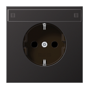 JUNG SCHUKO розетка с полем для надписи, Dark AL1520NAD