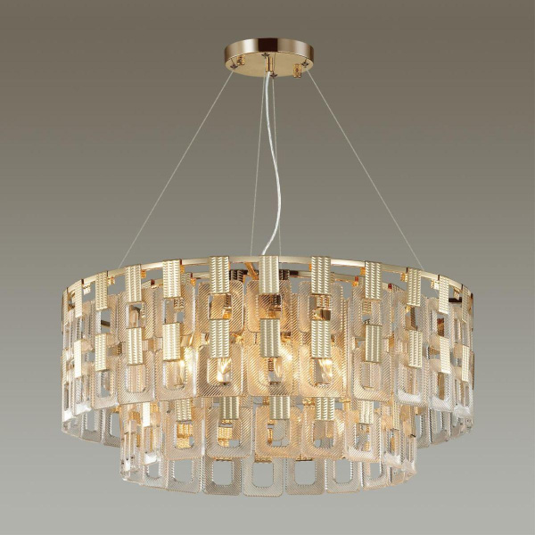 Купить Odeon Light 4989/12 HALL ODL22 389 золотой/стекло Люстра E14 12*40W BUCKLE