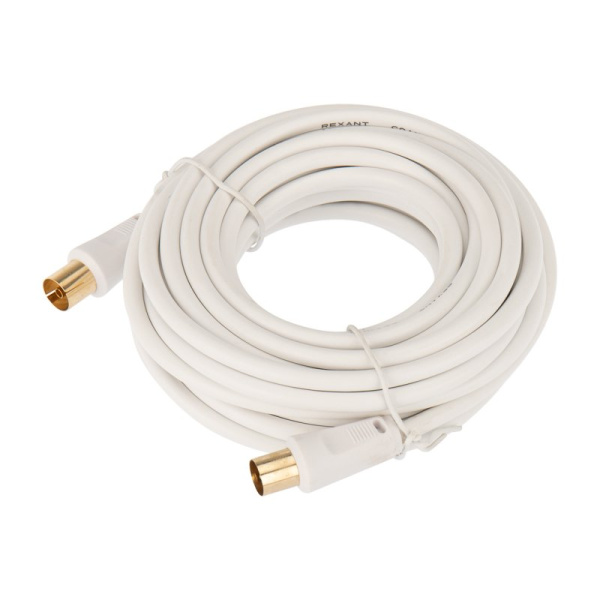 Шнур TV шт - TV гн 7М Белый Rexant 18-0006