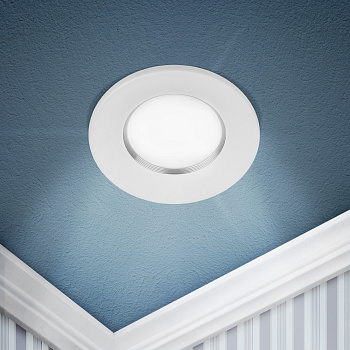 ЭРА Встраиваемый светильник алюминиевый KL107 WH/SL MR16 GU5.3 белый серебро