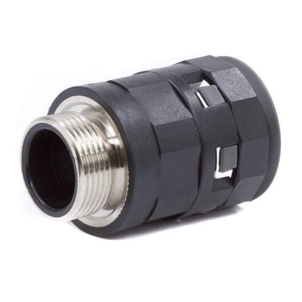 DKC Муфта труба-коробка с металлической резьбой DN 12 мм, М20х1,5, полиамид, цвет черный
