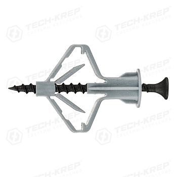 Tech-Krep Дюбель для гипсокартона "бабочка" 10х50 с сам. 4х60 4 шт- пакет Tech- Krep 126703