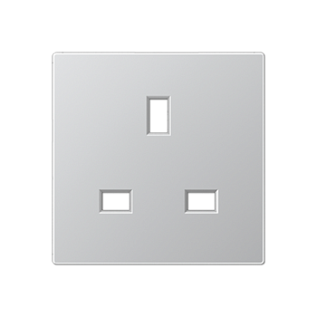JUNG Накладка розетки БС 2п+Е алюминий A3521ALPL