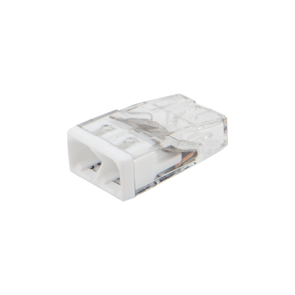 Экспресс-клемма СМК 2273-202, 2-проводная 0.5-2.5 мм², прозрачная (100 шт./уп.) Rexant 07-3211