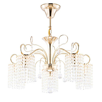 Freya Crystal Leona Золото Люстра E14 40W FR1127-PL-05-G