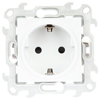 Simon 24 Белая Розетка 2К+3 с защитными шторками Push&Go 2420432-030