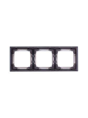 Купить ABB EPJ Levit белый / дымчатый чёрный Рамка 3 поста 2CHH015030A6062