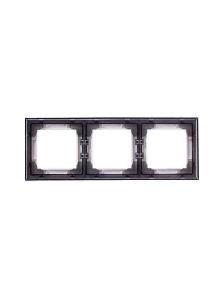 Купить ABB EPJ Levit белый / дымчатый чёрный Рамка 3 поста 2CHH015030A6062