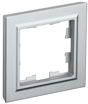 IEK BRITE BASE Алюминий Рамка 1-м РУ-1-БрА