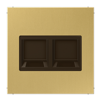 JUNG Плата (фиксация защёлкиванием) для одного модуля металл латунь Classic ME1969-2WEC