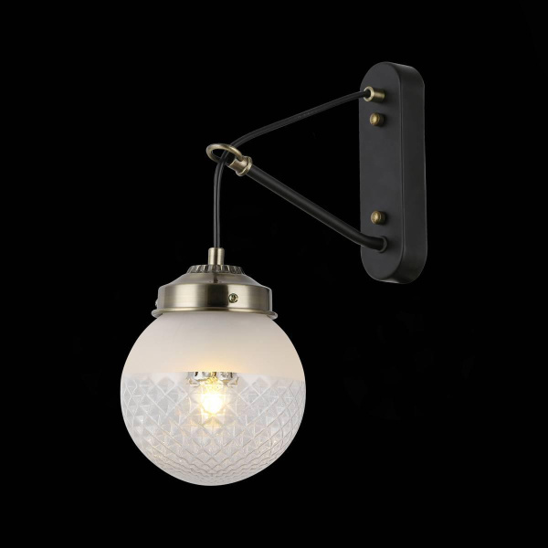 Купить Evoluce SLE110301-01 Светильник настенный Черный, Бронза/Прозрачный, Белый E27 1*40W