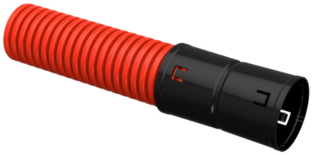 IEK ELASTA Труба гофрированная двустенная ПНД d=75мм красная (50м)